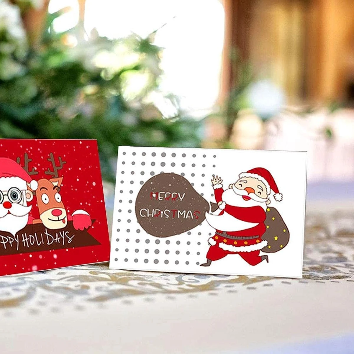 Cartes De Noël, Lot De 24, Cartes De Noël Avec Enveloppes Et Autocollants Pour Les Vœux De Noël à La Famille, Aux Amis, Aux Clients Et Aux Enfants 4 Cartes De Noël, Lot De 24, Cartes De Noël Avec Enveloppes Et Autocollants Pour Les Vœux De Noël à La Famille, Aux Amis, Aux Clients Et Aux Enfants – Image 2