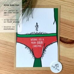 Aime Jansje | Mauvaises Cartes De Noël | 12 Cartes Simples (6x2) Avec Enveloppe + Autocollant De Cachetage | Cartes De Noël Coquines | Cartes De Noël Avec Un Clin D'oeil | Cartes De Noël Drôles | Humour De Cartes De Noël | Carte De Noël -Decoris Boutique 1200x1200 42