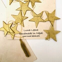 Ensemble De Cartes De Vœux Durables Luna-Leena + Guirlande D'étoiles Dorées - Papier écologique - Fait à La Main Au Népal - Mariage, Noël, Naissance, Rétablissement Bientôt, Baby Shower, Anniversaire, Condoléances, Nouvel An.. -Decoris Boutique 1200x1200 72