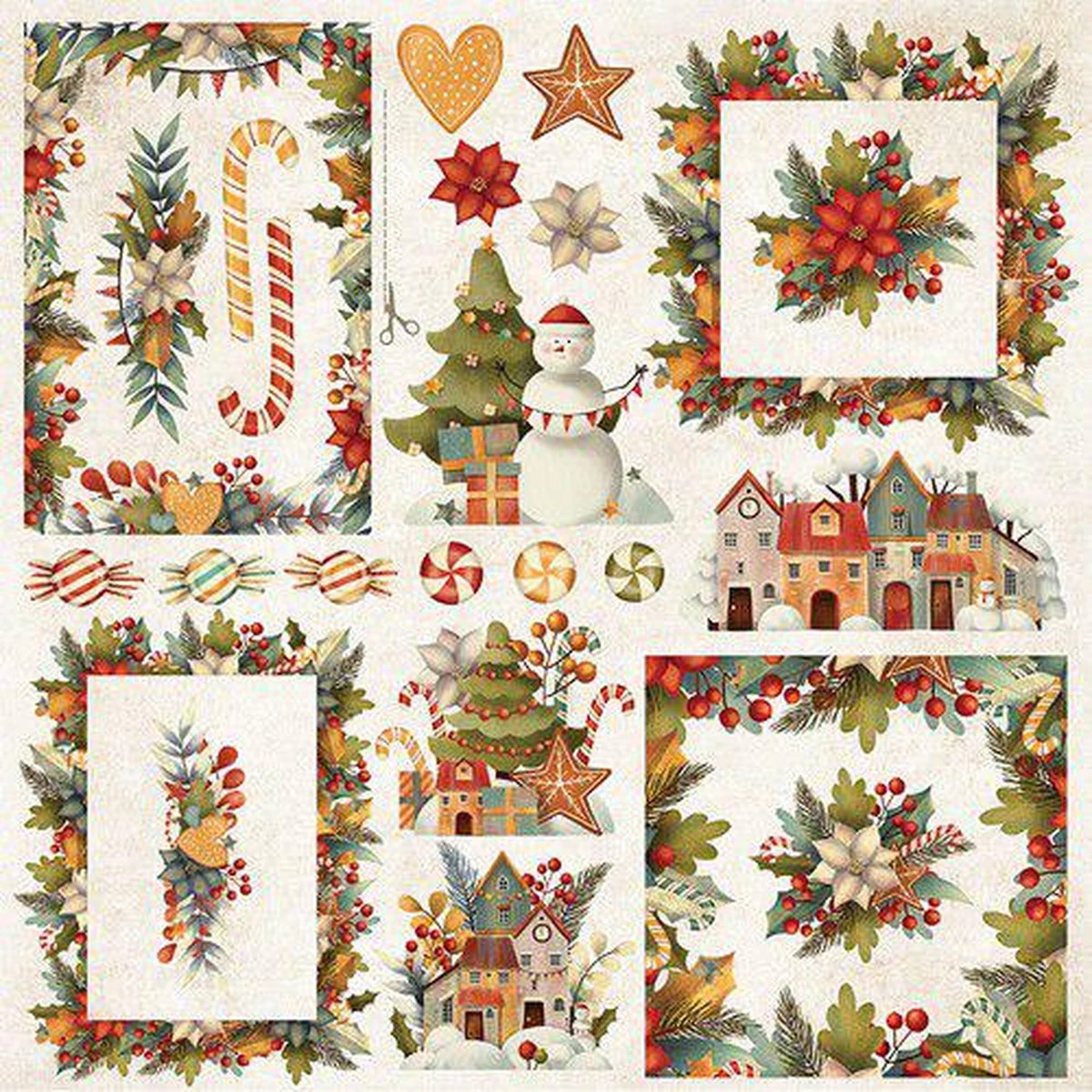 Craft&You Couleurs De Noël éléments En Feuille à Découper 12x12 CP-CC08 3 Craft&You Couleurs De Noël éléments En Feuille à Découper 12x12 CP-CC08