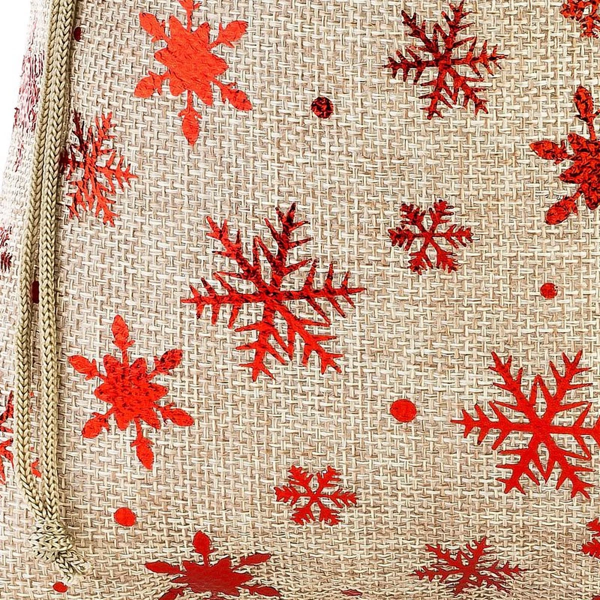 Sacs De Noël Jute - 15 X 20 Cm - 5 Pièces - Flocons De Neige Rouges - 100% Naturel - Emballage De Noël Décoration De Décorations De Noël Décorations De Noël 4 Sacs De Noël Jute - 15 X 20 Cm - 5 Pièces - Flocons De Neige Rouges - 100% Naturel - Emballage De Noël Décoration De Décorations De Noël Décorations De Noël – Image 2