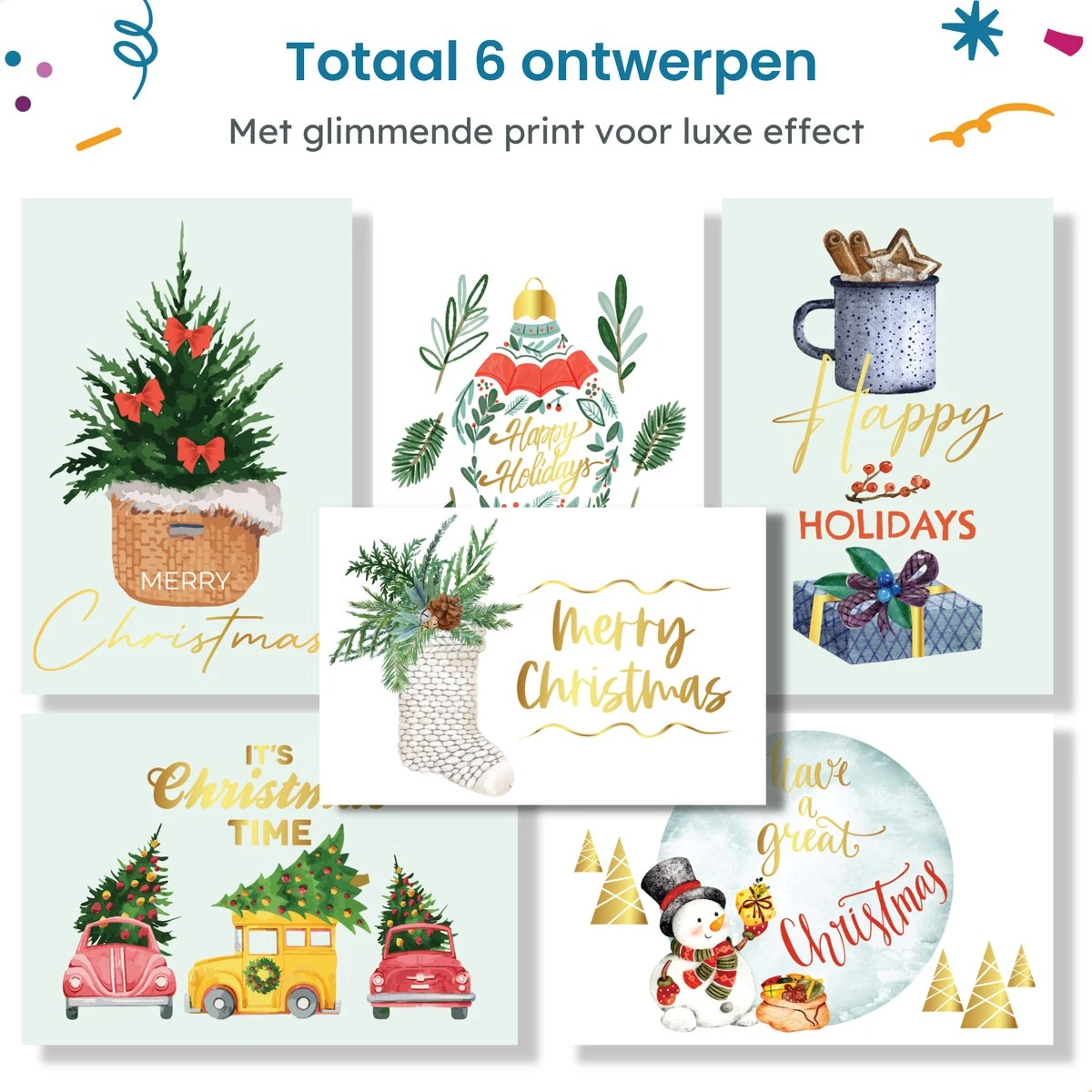 Partizzle 24x Cartes De Noël De Luxe Avec Enveloppes Set - Send Nice Cartes De Vœux - Cartes Postales Noël 2022 - 15x10 Cm 3 Partizzle 24x Cartes De Noël De Luxe Avec Enveloppes Set - Send Nice Cartes De Vœux - Cartes Postales Noël 2022 - 15x10 Cm – Image 2