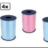 4x Ruban Curl Bleu Clair / Rose 5mmx500meter + Porte-clés Smiley| Marque Cotton Bleu |ruban De Curling | Ruban Curl Noël Thème Fête Décoration Cadeau Ruban Curl -Decoris Boutique 1200x538