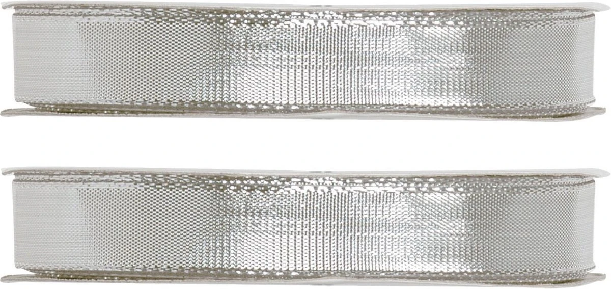 2x Rubans Décoratifs Hobby/ Décoration Argent Métallique Avec Paillettes 9 Mm X 25 Mètres - Noël - Rubans Cadeaux Rubans Satin / Rubans Argent 3 2x Rubans Décoratifs Hobby/ Décoration Argent Métallique Avec Paillettes 9 Mm X 25 Mètres - Noël - Rubans Cadeaux Rubans Satin / Rubans Argent