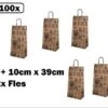 100x Retro BIO Nature Kraft Wine Bag 18+10x39cm Pour 2x Bouteille Retro - Vin Cadeau De Noël Fête Bouteille Boisson -Decoris Boutique 1200x594 1