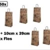 50x Retro BIO Nature Kraft Wine Bag 18+10x39cm Pour 2x Bouteille Retro - Vin Cadeau De Noël Fête Bouteille Boisson -Decoris Boutique 1200x594