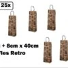 25x Retro BIO Nature Kraft Wine Bag 14+8x40cm Pour 1 Bouteille Retro - Vin Cadeau De Noël Fête Bouteille Boisson -Decoris Boutique 1200x595 1