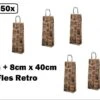 50x Retro BIO Nature Kraft Wine Bag 14+8x40cm Pour 1 Bouteille Retro - Vin Noël Cadeau Fête Bouteille Boisson -Decoris Boutique 1200x595
