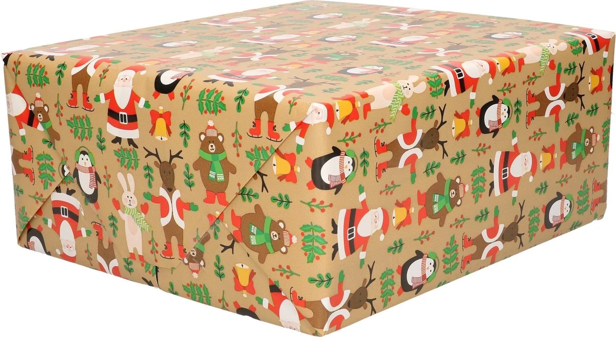 3x Scrolls Papier D'emballage De Noël Imprimé Marron 2,5 X 0, 7m Op Rol 70 Grammes - Papier De Luxe Papier Cadeau / Papier D'emballage - Noël 3 3x Scrolls Papier D'emballage De Noël Imprimé Marron 2,5 X 0, 7m Op Rol 70 Grammes - Papier De Luxe Papier Cadeau / Papier D'emballage - Noël