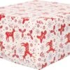 3x Scrolls Papier D'emballage De Noël Imprimé Blanc / Rouge 2,5 X 0, 7m Op Rol 70 Grammes - Papier Cadeau De Qualité Papier De Luxe / Papier D'emballage - Noël -Decoris Boutique 1200x686 4