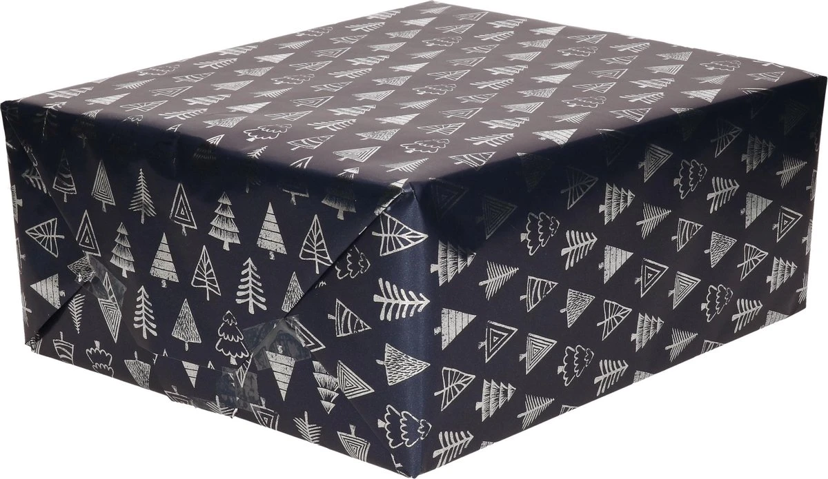 5x Rouleaux De Papier Cadeau De Noël /papier Cadeau Bleu Foncé/arbres Dorés 2,5 0 0,7 Cm - Papier De Noël De Qualité De Papier De Luxe - Noël 3 5x Rouleaux De Papier Cadeau De Noël /papier Cadeau Bleu Foncé/arbres Dorés 2,5 0 0,7 Cm - Papier De Noël De Qualité De Papier De Luxe - Noël