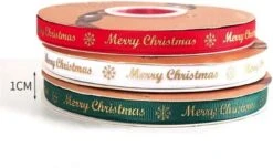 Ruban De Noël (1cm) / Noël / Noël / Joyeux Noël / 9 Mètres / Rouge / Wit / Vert