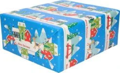 2x Rouleaux De Papier Cadeau De Noël/papier Cadeau Paysage 200 X 70 Cm - Rouleaux De Papier Cadeau De Noël