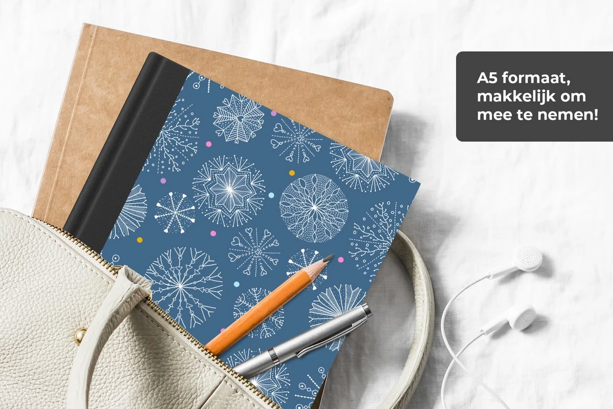Carnet - Cahier - Flocon De Neige - Motif - Hiver - Carnet - Format A5 - Bloc-notes - Noël - Cadeau - Cadeau De Noël Pour Hommes, Femmes Et Enfants 5 Carnet - Cahier - Flocon De Neige - Motif - Hiver - Carnet - Format A5 - Bloc-notes - Noël - Cadeau - Cadeau De Noël Pour Hommes, Femmes Et Enfants – Image 3