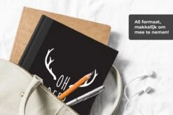 Carnet - Cahier - Citation De Noël Oh Cerf Fond Noir - Carnet - Format A5 - Bloc-notes - Noël - Cadeau - Cadeau De Noël Pour Hommes, Femmes Et Enfants -Decoris Boutique 1200x800 1065