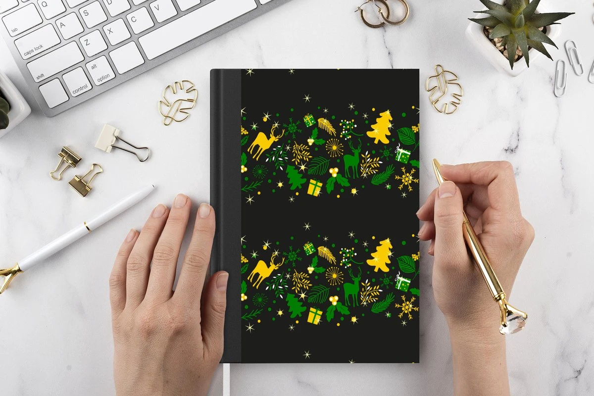 Carnet - Cahier - Noël - Motif - Cerf - Carnet - Taille A5 - Bloc-notes - Noël - Cadeau - Cadeau De Noël Pour Hommes, Femmes Et Enfants 4 Carnet - Cahier - Noël - Motif - Cerf - Carnet - Taille A5 - Bloc-notes - Noël - Cadeau - Cadeau De Noël Pour Hommes, Femmes Et Enfants – Image 2