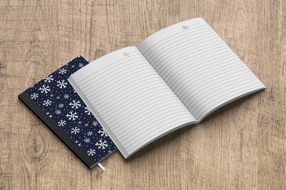 Carnet - Cahier - Hiver - Flocon De Neige - Motifs - Carnet - Taille A5 - Bloc-notes - Noël - Cadeau - Cadeau De Noël Pour Hommes, Femmes Et Enfants 6 Carnet - Cahier - Hiver - Flocon De Neige - Motifs - Carnet - Taille A5 - Bloc-notes - Noël - Cadeau - Cadeau De Noël Pour Hommes, Femmes Et Enfants – Image 4