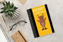 Carnet - Cahier - Noël - Citations - Illustration - Renne - Joyeux Noël - Jaune - Carnet - Format A5 - Bloc-notes - Noël - Cadeau - Cadeau De Noël Pour Hommes, Femmes Et Enfants -Decoris Boutique 1200x800 1178