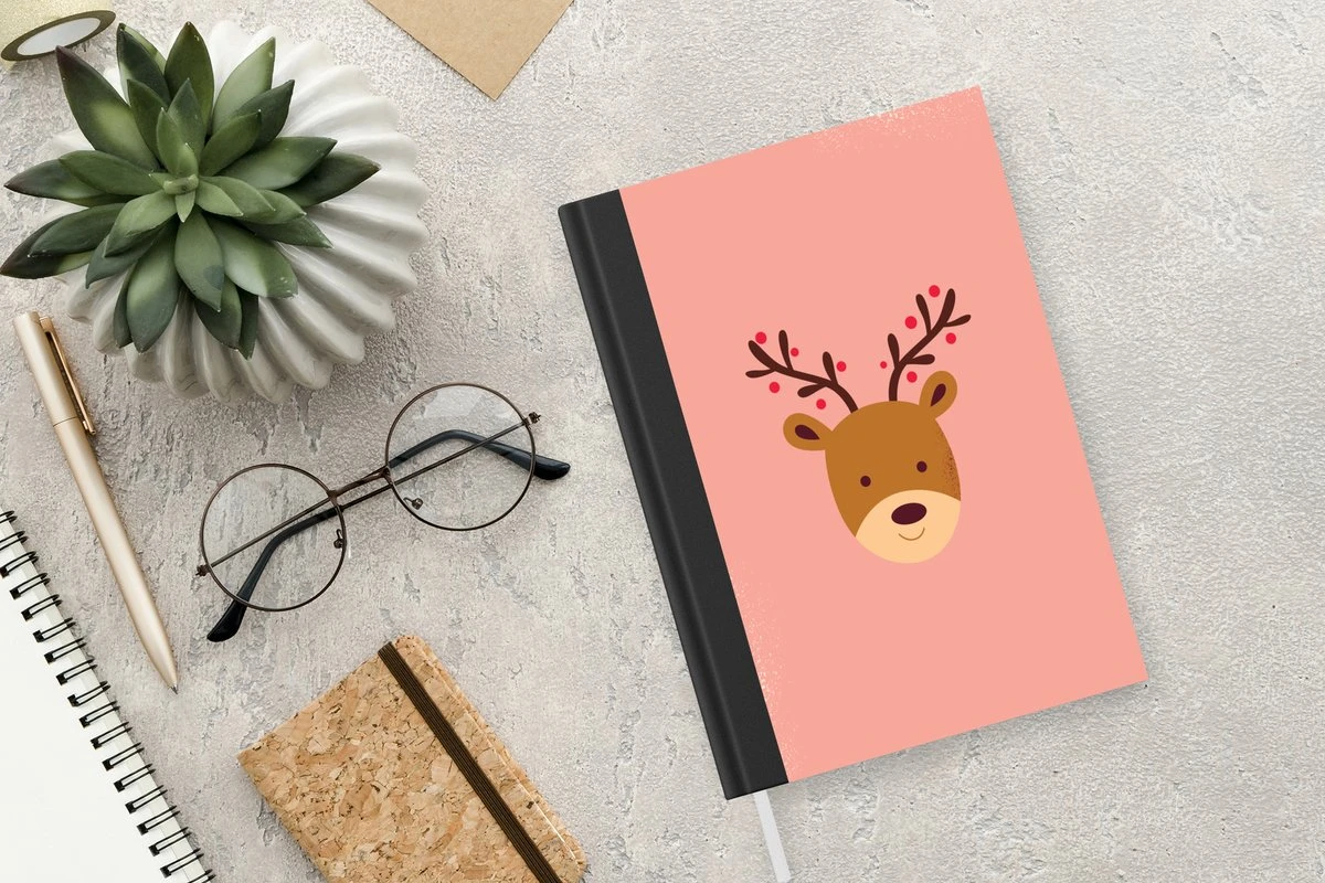 Carnet - Cahier - Renne - Noël - Rose - Noël - Hiver - Carnet - Format A5 - Bloc-notes - Noël - Cadeau - Cadeau De Noël Pour Hommes, Femmes Et Enfants 5 Carnet - Cahier - Renne - Noël - Rose - Noël - Hiver - Carnet - Format A5 - Bloc-notes - Noël - Cadeau - Cadeau De Noël Pour Hommes, Femmes Et Enfants – Image 3