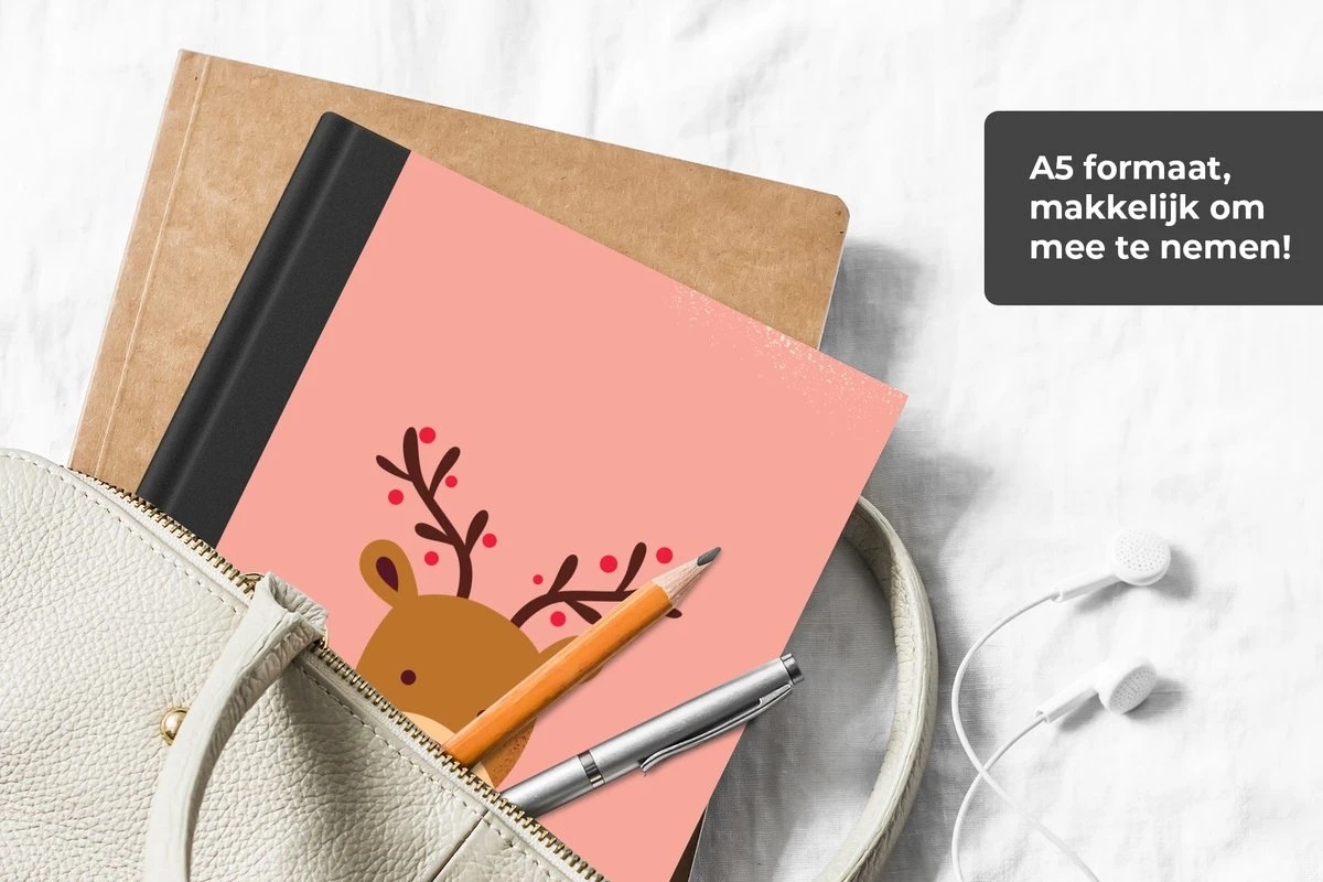 Carnet - Cahier - Renne - Noël - Rose - Noël - Hiver - Carnet - Format A5 - Bloc-notes - Noël - Cadeau - Cadeau De Noël Pour Hommes, Femmes Et Enfants 7 Carnet - Cahier - Renne - Noël - Rose - Noël - Hiver - Carnet - Format A5 - Bloc-notes - Noël - Cadeau - Cadeau De Noël Pour Hommes, Femmes Et Enfants – Image 5