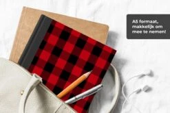Carnet - Cahier - Motifs - Plaid - Rouge - Zwart - Carnet - Format A5 - Bloc-notes - Noël - Cadeau - Cadeau De Noël Homme, Femme Et Enfant -Decoris Boutique 1200x800 134