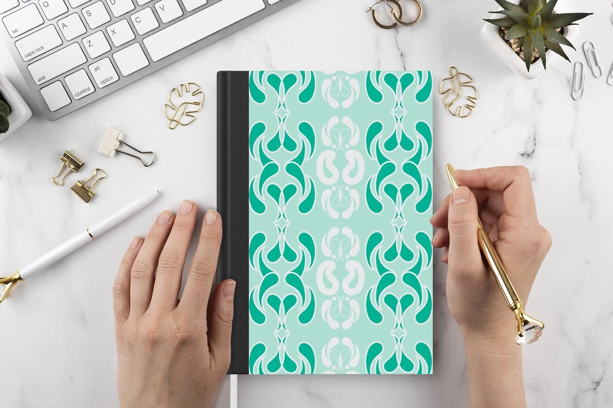 Carnet - Carnet D'écriture - Hiver - Turquoise - Design - Carnet - Format A5 - Bloc-notes - Noël - Cadeau - Cadeau De Noël Homme, Femme Et Enfant 4 Carnet - Carnet D'écriture - Hiver - Turquoise - Design - Carnet - Format A5 - Bloc-notes - Noël - Cadeau - Cadeau De Noël Homme, Femme Et Enfant – Image 2