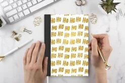 Carnet - Carnet - Père Noël - Or - Ho Ho Ho - Citations - Proverbes - Carnet - Format A5 - Bloc-notes - Noël - Cadeau - Cadeau De Noël Pour Hommes, Femmes Et Enfants -Decoris Boutique 1200x800 145