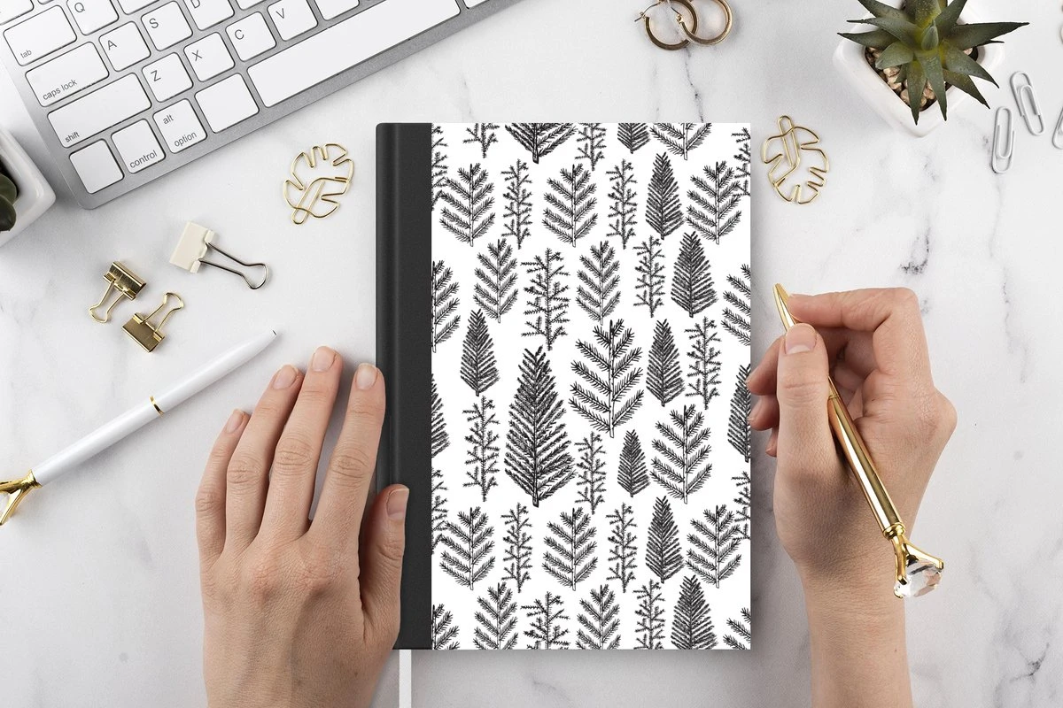 Carnet - Carnet D'écriture - Sapin De Noël - Vintage - Noël - Design - Carnet - Format A5 - Bloc-notes - Noël - Cadeau - Cadeau De Noël Homme, Femme Et Enfant 4 Carnet - Carnet D'écriture - Sapin De Noël - Vintage - Noël - Design - Carnet - Format A5 - Bloc-notes - Noël - Cadeau - Cadeau De Noël Homme, Femme Et Enfant – Image 2