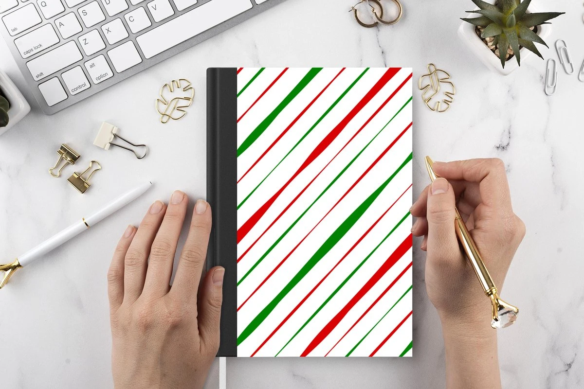 Carnet - Cahier - Motifs - Noël - Rayures - Carnet - Format A5 - Bloc-notes - Noël - Cadeau - Cadeau De Noël Homme, Femme Et Enfant 5 Carnet - Cahier - Motifs - Noël - Rayures - Carnet - Format A5 - Bloc-notes - Noël - Cadeau - Cadeau De Noël Homme, Femme Et Enfant – Image 3