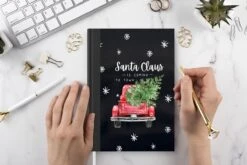 Carnet - Cahier D'écriture - Sapin De Noël - Citations - Le Père Noël Arrive En Ville - Proverbes - Père Noël - Carnet - Format A5 - Bloc-notes -Decoris Boutique 1200x800 29