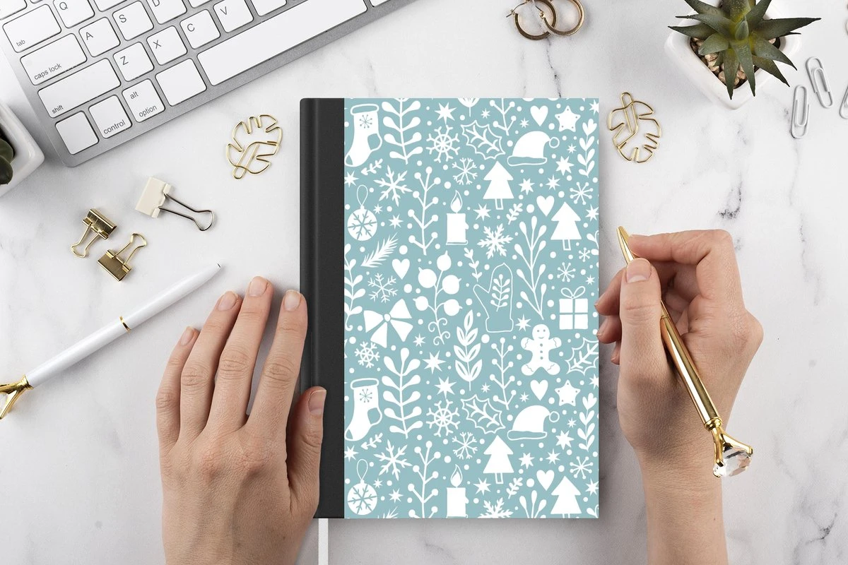 Carnet - Cahier - Hiver - Neige - Motifs - Wit - Carnet - Format A5 - Bloc-notes - Noël - Cadeau - Cadeau De Noël Homme, Femme Et Enfant 4 Carnet - Cahier - Hiver - Neige - Motifs - Wit - Carnet - Format A5 - Bloc-notes - Noël - Cadeau - Cadeau De Noël Homme, Femme Et Enfant – Image 2