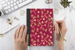Carnet - Cahier - Noël - Canne En Bonbon - Pain D'épice - Patrons - Carnet - Format A5 - Bloc-notes - Noël - Cadeau - Cadeau De Noël Homme, Femme Et Enfant -Decoris Boutique 1200x800 328