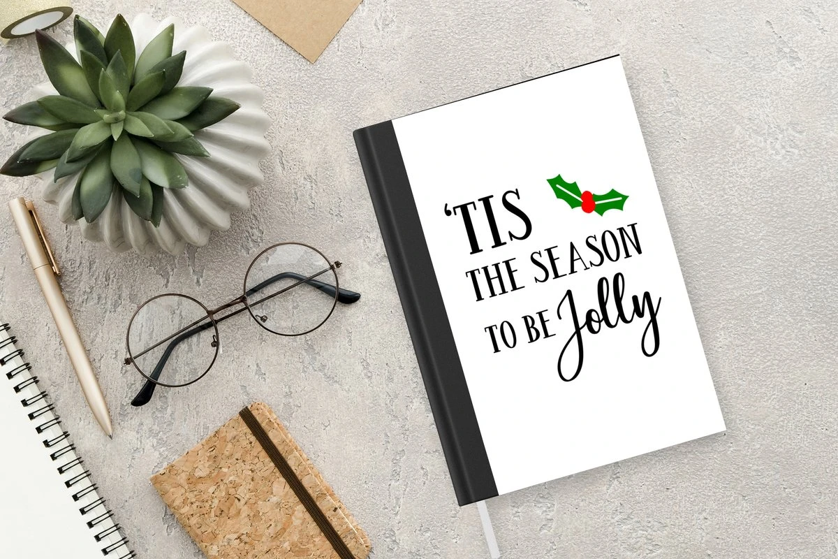 Carnet - Carnet D'écriture - Citation De Noël C'est La Saison Pour être Joyeux - Carnet - Format A5 - Bloc-notes - Noël - Cadeau - Cadeau De Noël Pour Hommes, Femmes Et Enfants 4 Carnet - Carnet D'écriture - Citation De Noël C'est La Saison Pour être Joyeux - Carnet - Format A5 - Bloc-notes - Noël - Cadeau - Cadeau De Noël Pour Hommes, Femmes Et Enfants – Image 2