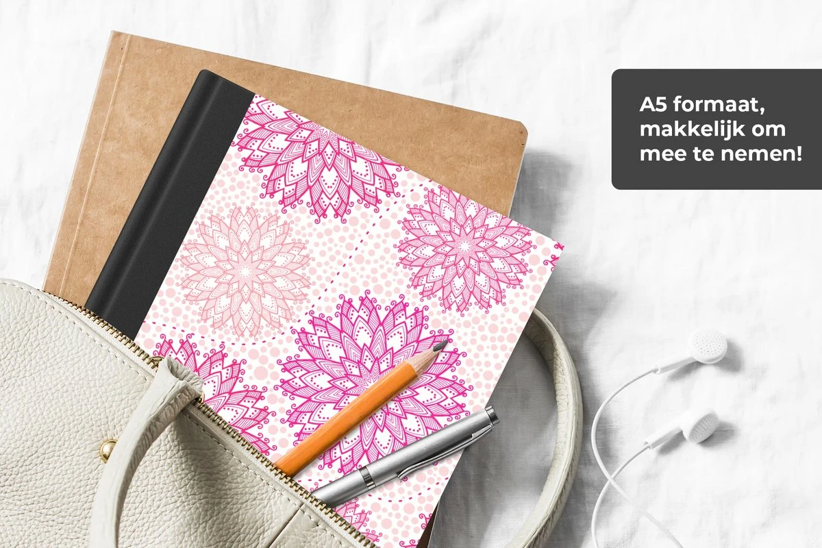 Carnet - Cahier - Noël - Étoiles - Rose - Motifs - Carnet - Format A5 - Bloc-notes - Noël - Cadeau - Cadeau De Noël Homme, Femme Et Enfant 8 Carnet - Cahier - Noël - Étoiles - Rose - Motifs - Carnet - Format A5 - Bloc-notes - Noël - Cadeau - Cadeau De Noël Homme, Femme Et Enfant – Image 6