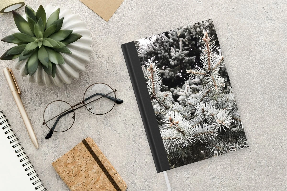 Carnet - Cahier - Hiver - Arbre - Branches - Carnet - Format A5 - Bloc-notes - Noël - Cadeau - Cadeau De Noël Pour Hommes, Femmes Et Enfants 5 Carnet - Cahier - Hiver - Arbre - Branches - Carnet - Format A5 - Bloc-notes - Noël - Cadeau - Cadeau De Noël Pour Hommes, Femmes Et Enfants – Image 3