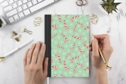 Carnet - Cahier - Canne En Bonbon - Noël - Flocon De Neige - Motifs - Carnet - Format A5 - Bloc-notes - Noël - Cadeau - Cadeau De Noël Pour Hommes, Femmes Et Enfants -Decoris Boutique 1200x800 479