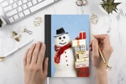 Carnet - Carnet D'écriture - Un Bonhomme De Neige Avec Des Cadeaux De Noël - Carnet - Format A5 - Bloc-notes - Noël - Cadeau - Cadeau De Noël Pour Hommes, Femmes Et Enfants -Decoris Boutique 1200x800 554