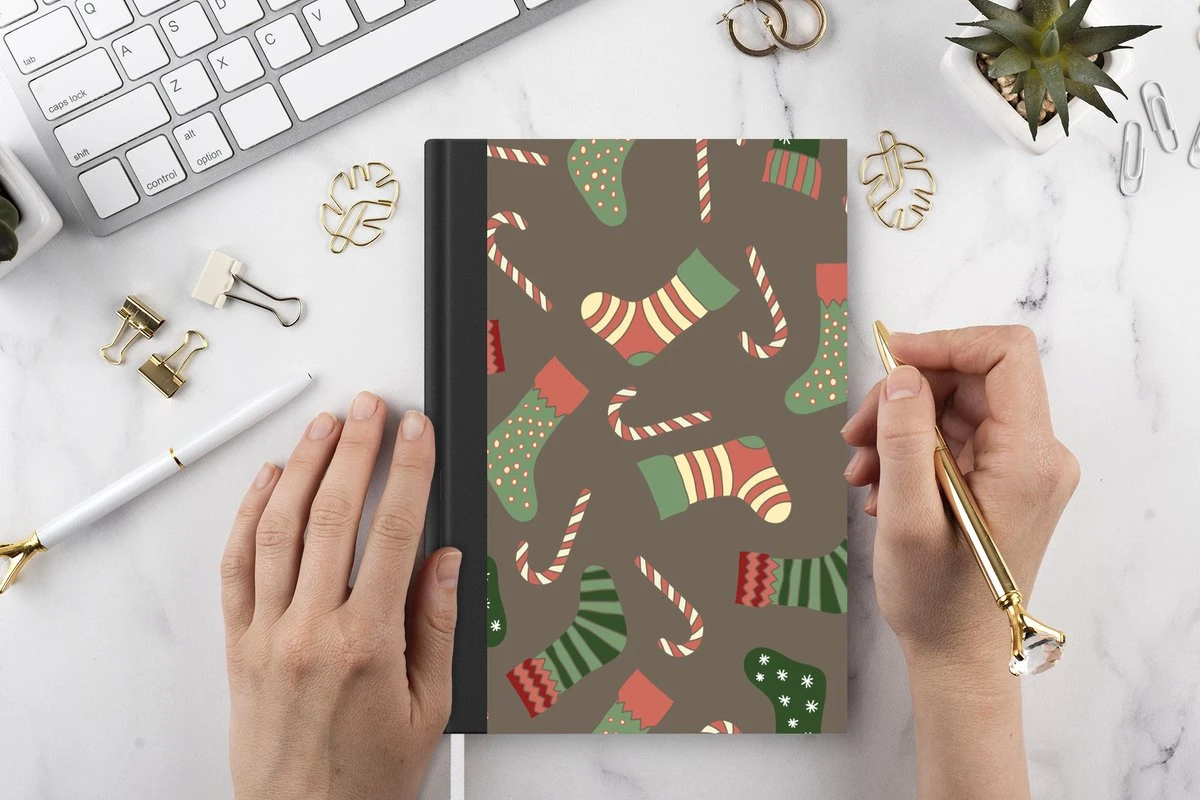 Carnet - Cahier - Canne En Bonbon - Motif - Noël - Carnet - Format A5 - Bloc-notes - Noël - Cadeau - Cadeau De Noël Pour Hommes, Femmes Et Enfants 4 Carnet - Cahier - Canne En Bonbon - Motif - Noël - Carnet - Format A5 - Bloc-notes - Noël - Cadeau - Cadeau De Noël Pour Hommes, Femmes Et Enfants – Image 2