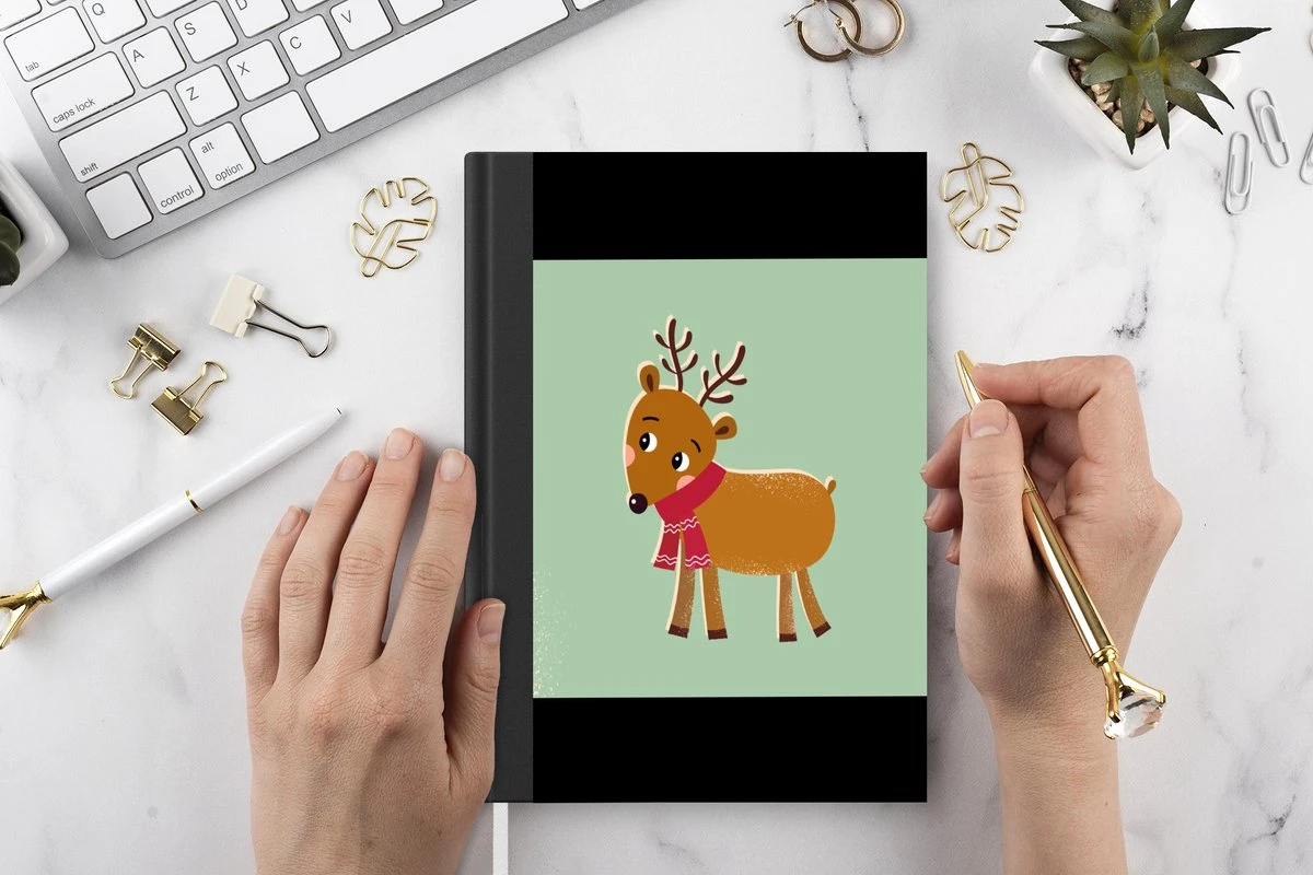 Carnet - Cahier - Renne - Noël - Hiver - Noël - Vert - Carnet - Format A5 - Bloc-notes - Noël - Cadeau - Cadeau De Noël Pour Hommes, Femmes Et Enfants 4 Carnet - Cahier - Renne - Noël - Hiver - Noël - Vert - Carnet - Format A5 - Bloc-notes - Noël - Cadeau - Cadeau De Noël Pour Hommes, Femmes Et Enfants – Image 2