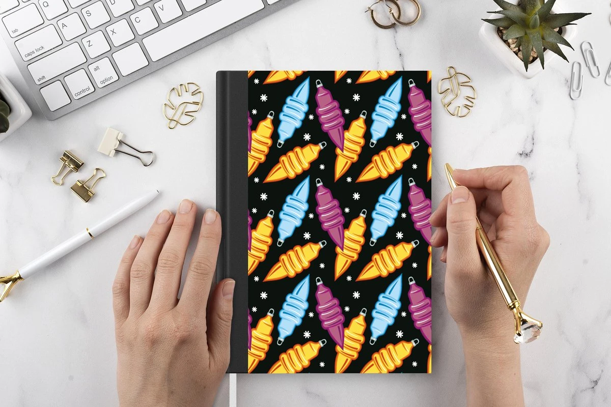 Carnet - Cahier - Noël - Motifs - Lampe - Carnet - Taille A5 - Bloc-notes - Noël - Cadeau - Cadeau De Noël Pour Hommes, Femmes Et Enfants 5 Carnet - Cahier - Noël - Motifs - Lampe - Carnet - Taille A5 - Bloc-notes - Noël - Cadeau - Cadeau De Noël Pour Hommes, Femmes Et Enfants – Image 3