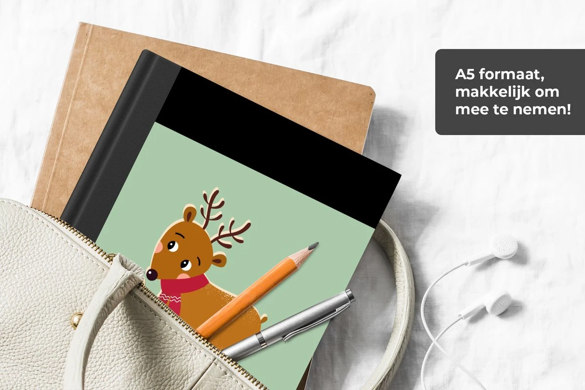 Carnet - Cahier - Renne - Noël - Hiver - Noël - Vert - Carnet - Format A5 - Bloc-notes - Noël - Cadeau - Cadeau De Noël Pour Hommes, Femmes Et Enfants 5 Carnet - Cahier - Renne - Noël - Hiver - Noël - Vert - Carnet - Format A5 - Bloc-notes - Noël - Cadeau - Cadeau De Noël Pour Hommes, Femmes Et Enfants – Image 3