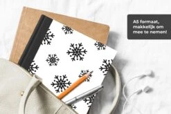 Carnet - Cahier - Flocon De Neige - Hiver - Zwart - Wit - Motifs - Carnet - Format A5 - Bloc-notes - Noël - Cadeau - Cadeau De Noël Pour Hommes, Femmes Et Enfants -Decoris Boutique 1200x800 747