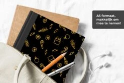 Cahier - Cahier D'écriture - Noël - Cadeau - Snoep - Or - Cahier - Format A5 - Bloc-notes - Cadeaux Sinterklaas - Cadeaux Pour Enfants - Cadeaux Chaussures - Petits Cadeaux