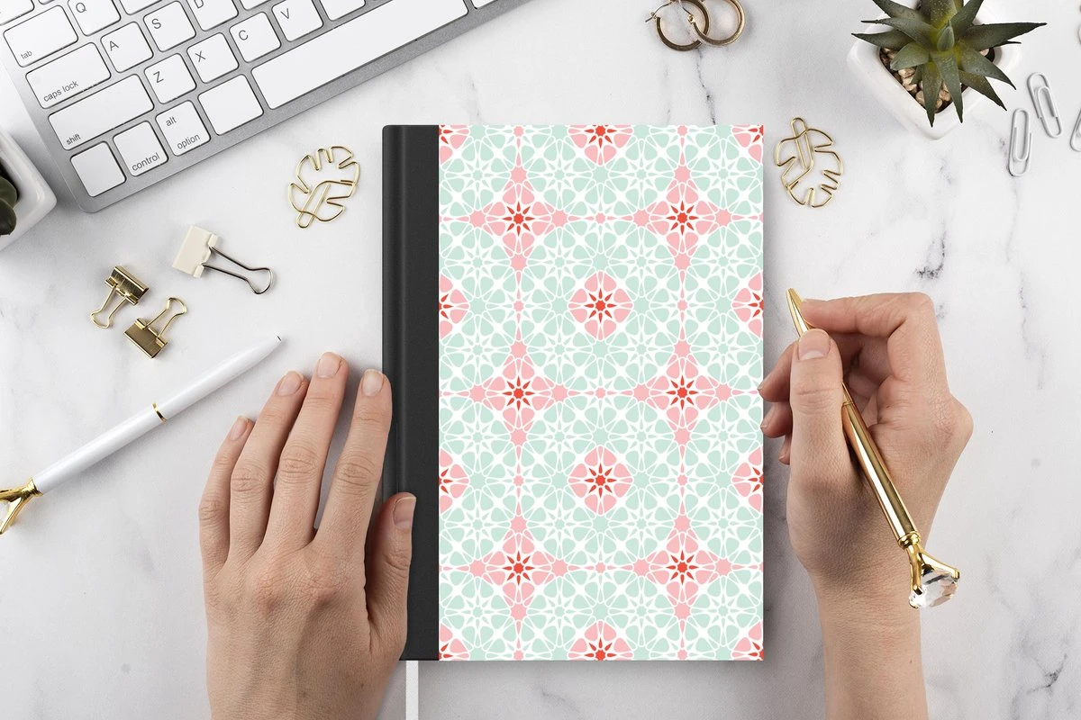 Carnet - Carnet D'écriture - Fleurs - Etoiles - Hiver - Design - Carnet - Format A5 - Bloc-notes - Noël - Cadeau - Cadeau De Noël Homme, Femme Et Enfant 5 Carnet - Carnet D'écriture - Fleurs - Etoiles - Hiver - Design - Carnet - Format A5 - Bloc-notes - Noël - Cadeau - Cadeau De Noël Homme, Femme Et Enfant – Image 3