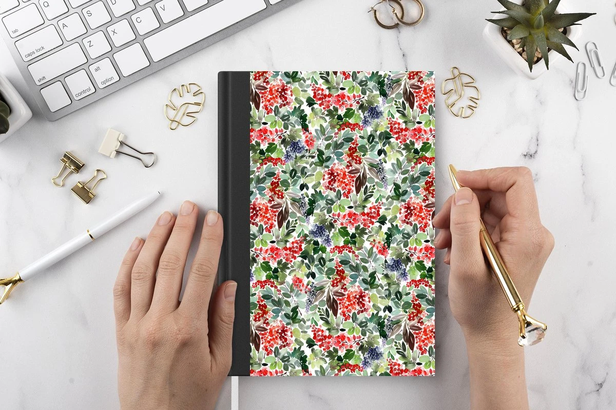 Carnet - Cahier - Noël - Aquarelle - Rouge - Carnet - Format A5 - Bloc-notes - Noël - Cadeau - Cadeau De Noël Pour Hommes, Femmes Et Enfants 5 Carnet - Cahier - Noël - Aquarelle - Rouge - Carnet - Format A5 - Bloc-notes - Noël - Cadeau - Cadeau De Noël Pour Hommes, Femmes Et Enfants – Image 3