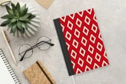 Carnet - Cahier - Noël - Motifs - Diamant - Rouge - Carnet - Format A5 - Bloc-notes - Noël - Cadeau - Cadeau De Noël Homme, Femme Et Enfant -Decoris Boutique 1200x800 876