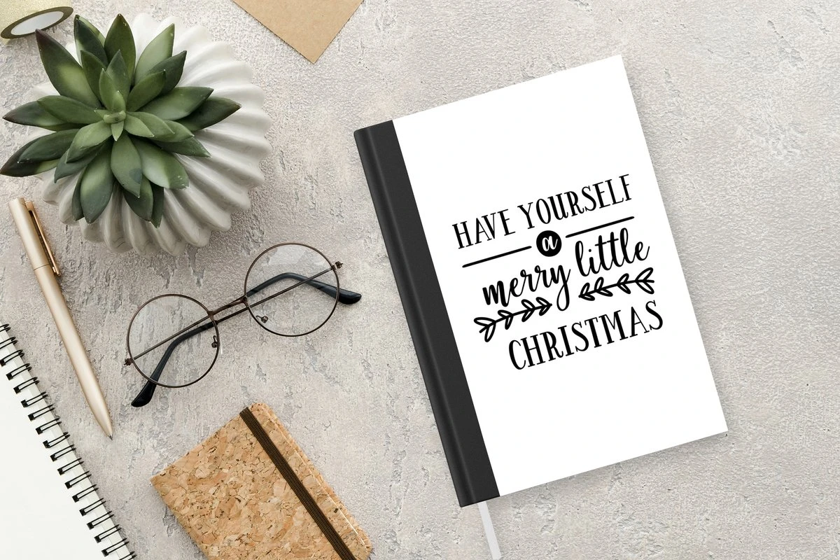 Carnet - Carnet D'écriture - Citation De Noël Passez Un Joyeux Petit Noël - Carnet - Format A5 - Bloc-notes - Noël - Cadeau - Cadeau De Noël Pour Hommes, Femmes Et Enfants 6 Carnet - Carnet D'écriture - Citation De Noël Passez Un Joyeux Petit Noël - Carnet - Format A5 - Bloc-notes - Noël - Cadeau - Cadeau De Noël Pour Hommes, Femmes Et Enfants – Image 4