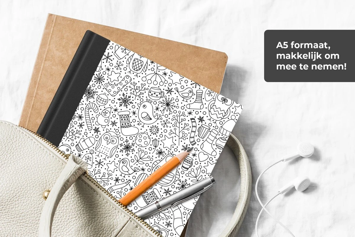 Cahier - Cahier D'écriture - Design - Hiver - Zwart - Wit - Noël - Cahier - Format A5 - Bloc-notes - Cadeaux Sinterklaas - Distribution De Cadeaux Pour Enfants - Cadeaux Chaussures - Petits Cadeaux 8 Cahier - Cahier D'écriture - Design - Hiver - Zwart - Wit - Noël - Cahier - Format A5 - Bloc-notes - Cadeaux Sinterklaas - Distribution De Cadeaux Pour Enfants - Cadeaux Chaussures - Petits Cadeaux – Image 6