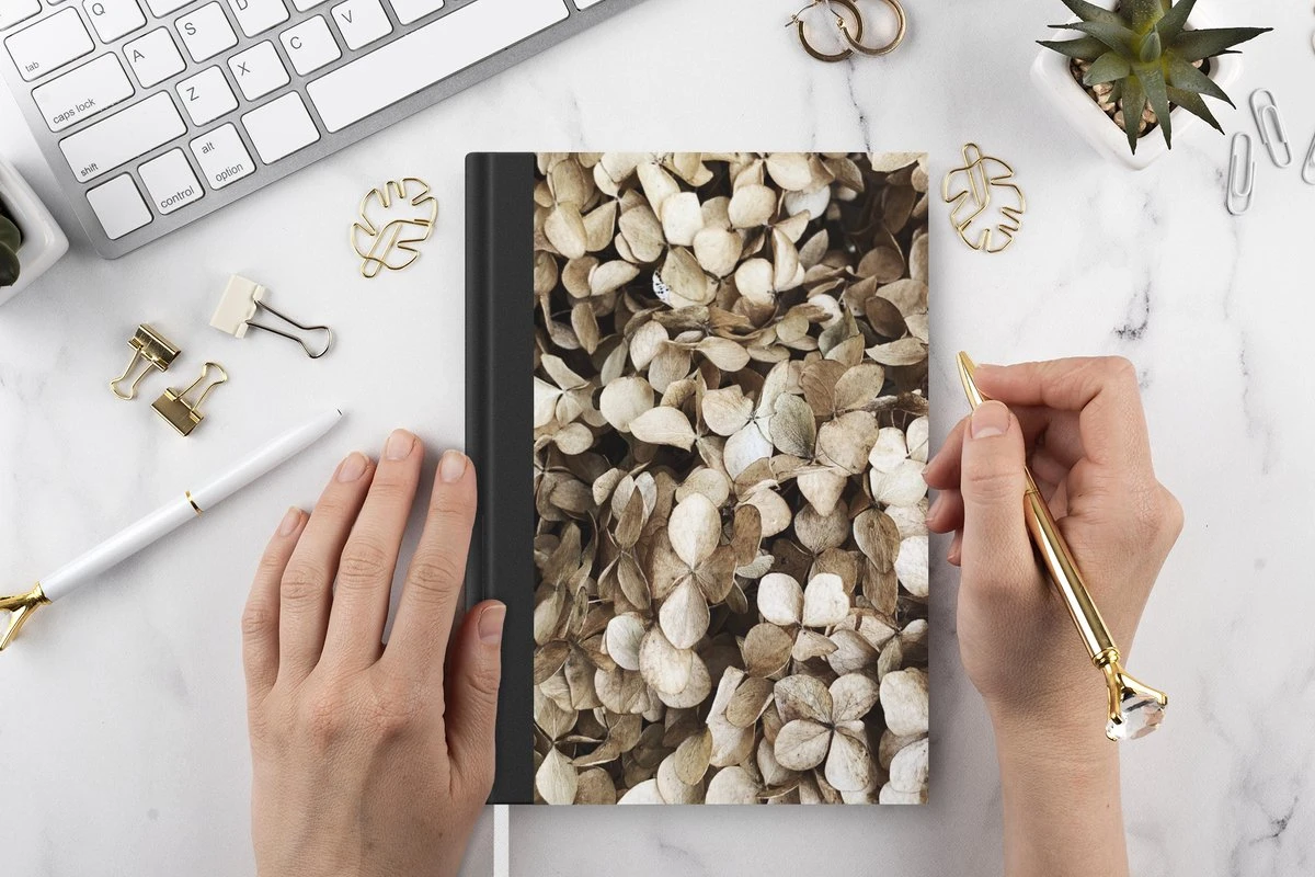 Carnet - Cahier - Fleurs - Hortensia - Marron - Carnet - Format A5 - Bloc-notes - Noël - Cadeau - Cadeau De Noël Pour Hommes, Femmes Et Enfants 5 Carnet - Cahier - Fleurs - Hortensia - Marron - Carnet - Format A5 - Bloc-notes - Noël - Cadeau - Cadeau De Noël Pour Hommes, Femmes Et Enfants – Image 3