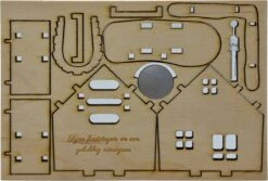 Kit De Cartes De Noël En Bois - Le Destinataire Construit Une Maison De Noël Avec L'éclairage De Cette Carte De Noël Originale - Y Compris L'enveloppe, La Batterie Et La Lumière LED -Decoris Boutique 1200x810